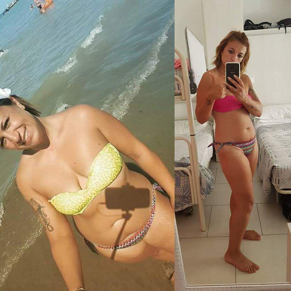 Risultato prima e dopo di Angela