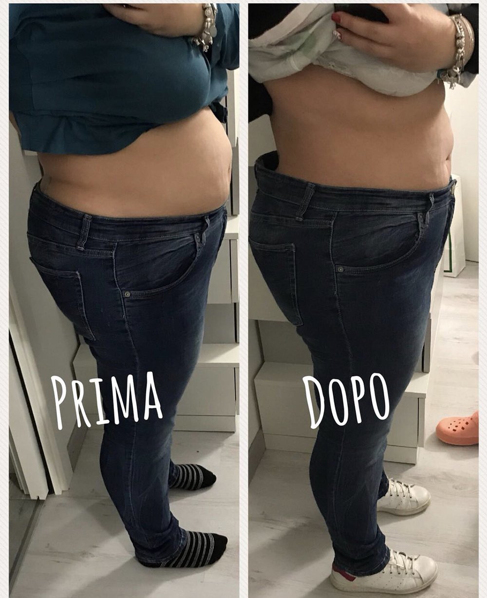 Risultato prima e dopo di Monia